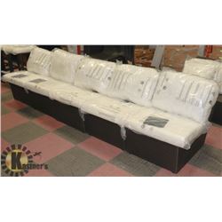 15) RATTAN STYLE SET OF 5 CHAIRS.