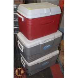 LOT OF 3 COOLERS
