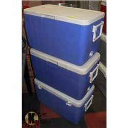 LOT OF 3 COOLERS
