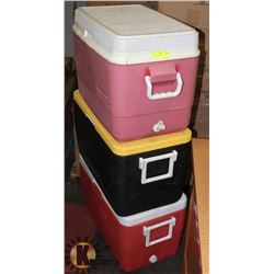 LOT OF 3 COOLERS