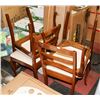 Image 1 : SET OF 4 VINTAGE WOOD SIDECHAIRS