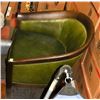 Image 1 : UNCLAIMED GREEN LEATHERETTE AND WOOD TRIM TUB
