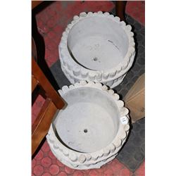 UNCLAIMED PAIR OF CONCRETE PLANTERS