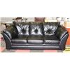 Image 1 : BLACK LEATHERETTE 88" SOFA