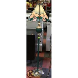 PINK & GREEN TIFFANY STYLE FLOOR LAMP