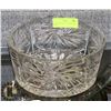 Image 1 : LARGE PIN WHEEL CRYSTAL FRUIT BOWL