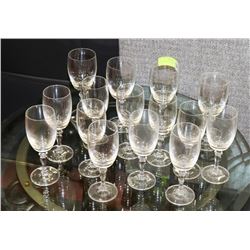 LOT OF 15 ASST CRYSTAL GLASSES