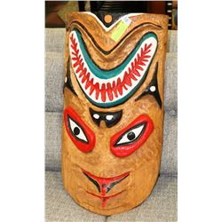 NATIVE HAND CARVED AND PAINTED WOOD TREE ART