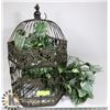 Image 1 : VINTAGE BIRD CAGE WITH PLANT