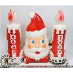 LOT OF 3 -1950'S MINI CHRISTMAS LIGHTS FIGURES
