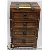 Image 1 : MINI HAND MADE WOOD DRAWER CHEST