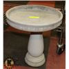 Image 1 : 2 PIECE CONCRETE BIRDBATH 14" X 14"