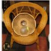 Image 1 : MACAU RATTAN CHAIR + WICKER HANGING LIGHT FIXTURE