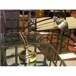 BRUSHED BRASS HALOGEN DESK LAMP