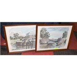 SET OF 2 COLLECTOR RIDEAU CANAL PRINTS BY BEN