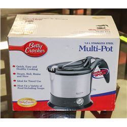 BETTY CROCKER 1.0L STAINLESS STEEL MULTIPOT.