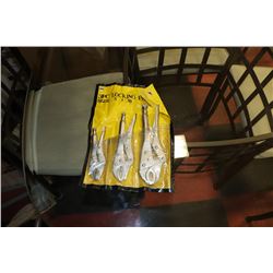 3PC LOCKING PLIER SET.