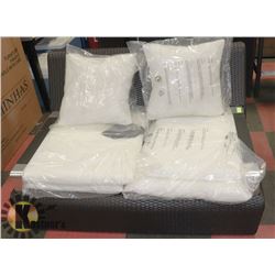 8) RATTAN STYLE LOVE SEAT.