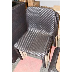 3) RATTAN STYLE SET OF 4 SIDE CHAIRS