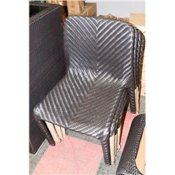 3) RATTAN STYLE SET OF 4 SIDE CHAIRS