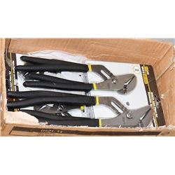 CASE WITH 6 PAIRS OF FIX-IT LUBE JOINT PLIER SETS