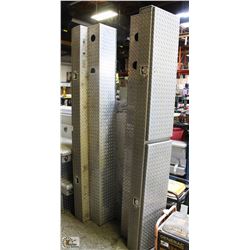 PAIR OF 7FT ALUMINUM CHECKER PLATE SIDE TOOL BOXES