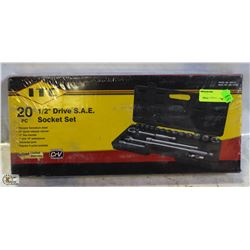 ITC 20PC 1/2" DRIVE SAE SOCKET SET.