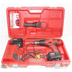 MILWAUKEE 14.4 V DRILL WITH BATTERY AND CHARGER
