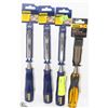 Image 1 : LOT OF 4 IRWIN & STANLEY ASST WOOD CHISELS