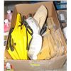 Image 1 : BOX OF ASST PROTECTIVE SAFETY APRONS, CANVAS BAGS