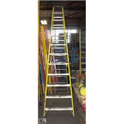 12FT ALUMINUM & FIBREGLASS LADDER - ON CHOICE