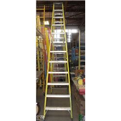 12FT ALUMINUM & FIBREGLASS LADDER - ON CHOICE