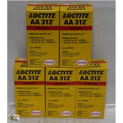 CASE WITH 5 BOXES OF LOCTITE AA312 ADHESIVE