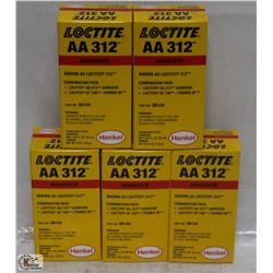 CASE WITH 5 BOXES OF LOCTITE AA312 ADHESIVE
