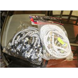 2 PACKS OF ASSORTED HEAVY DUTY BUNGEE CORDS.
