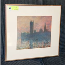 ESTATE FRAMED CITY SCAPE PICTURE