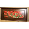 Image 1 : WOOD FRAMED FLORAL PICTURE