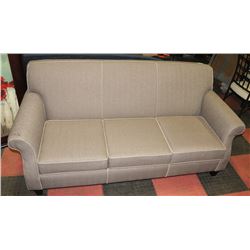 GREY FABRIC 78" SOFA. FURNITURE