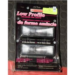 MOTOMASTER LOW PROFILE HALOGEN FOG LIGHTS.