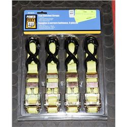POWERFIST 4PC RATCHET STRAPS.