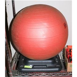 INFLATABLE 22 INCHES FITBALL WITH STAND
