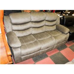 SAGE FABRIC RECLINING 78" SOFA. FURNITURE