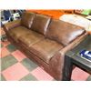 Image 1 : PARTIAL RUSTIC BROWN 90" WIDE SECTIONAL - AS IS