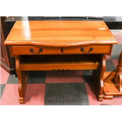 PINE WRITING DESK, 37.5"X18"X29.5". FURNITURE