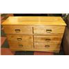 Image 1 : MAPLE 6 DRAWER DRESSER, 49"X16"X31".