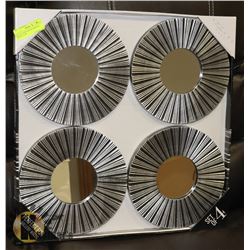SET OF 4 NEW AZZURE MIRRORS - PERFECT FOR