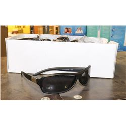 BOX OF BLACK DESIGNER SUNGLASSES