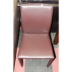BROWN LEATHERETTE SIDECHAIR