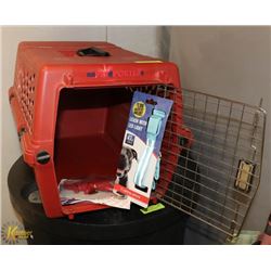 MEDIUM PET CARRIER WITH COLLAR AND DENTAL CHEW