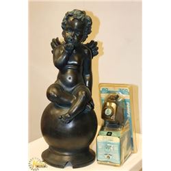 SPITTER FOUNTAIN & 80 GPH BUMP CHERUB